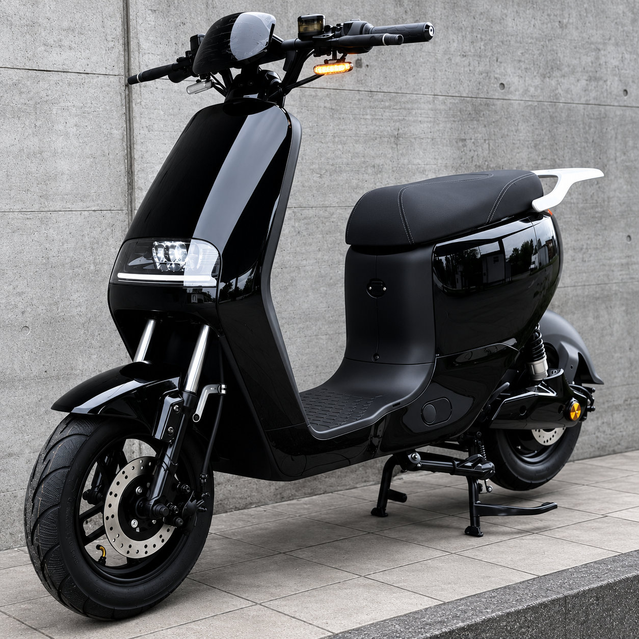 Scooter elétrica DIRAMAK Ride estacionada na rua