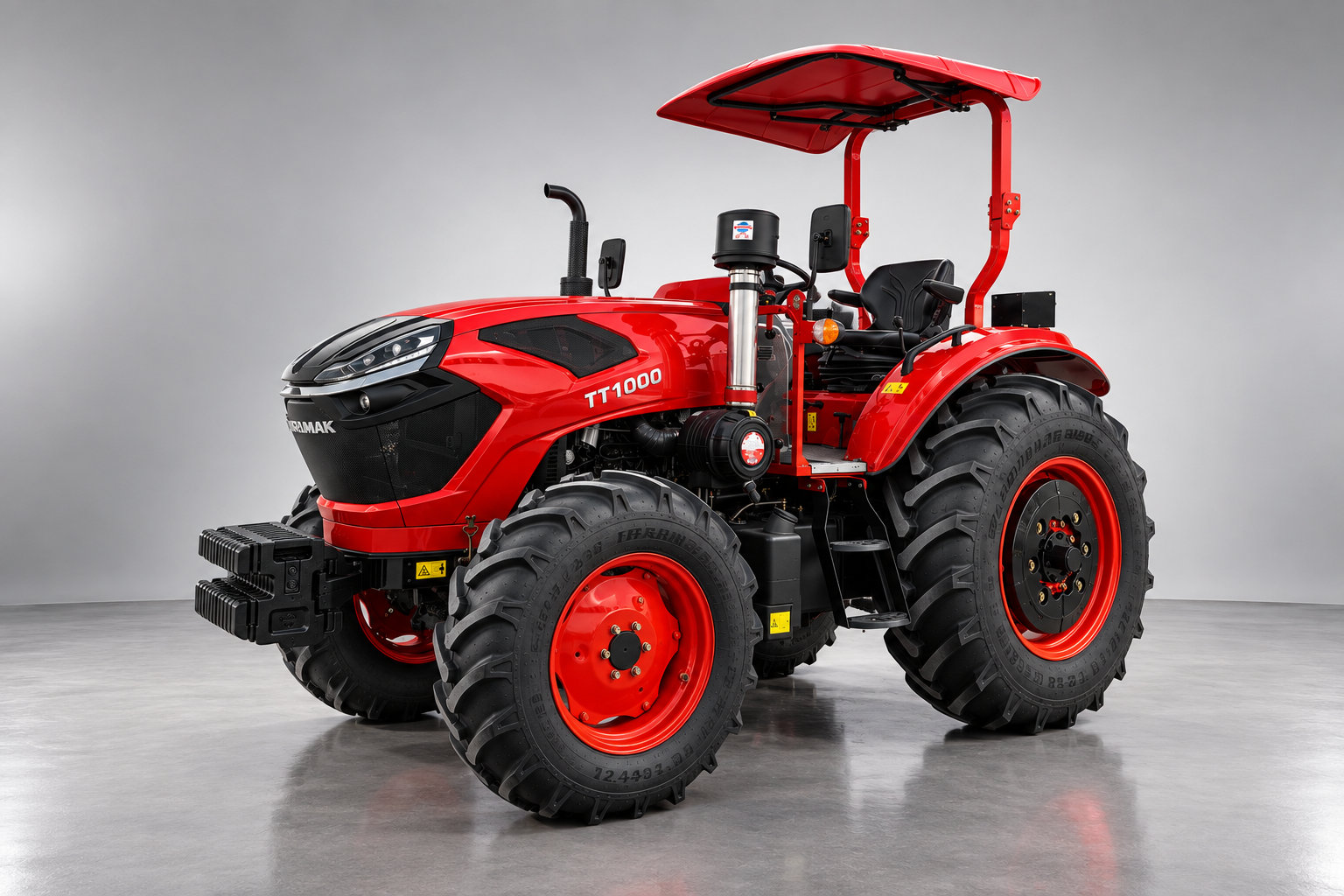 Trator DIRAMAK TT1000 de 100 cv com plataforma e toldo